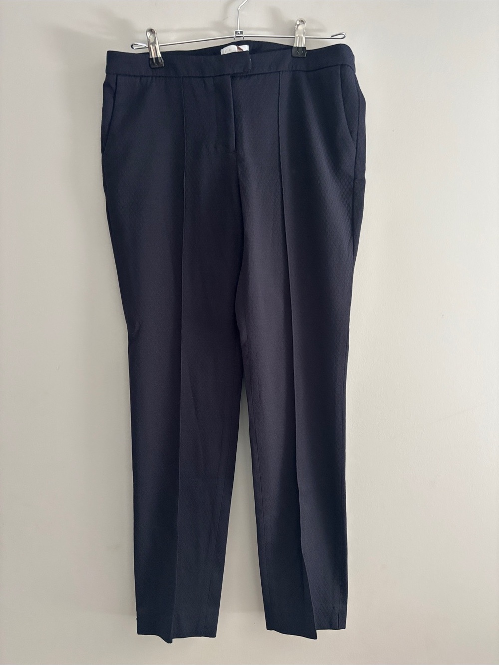 Dalia Black Tailored Straight-Leg Trousers